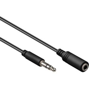 3,5mm Stereo Jack Verlengkabel - 5 meter - Zwart