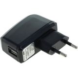 USB lichtnet adapter 5 volt 1 ampère zwart, universeel