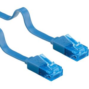 UTP CAT6A 10 Gigabit Netwerkkabel - plat - CU - 5 meter - Blauw