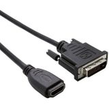DVI mannelijk - HDMI vrouwelijk adapterkabel 0,15m