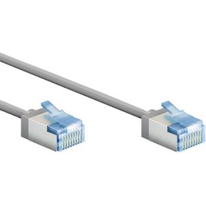 FTP CAT6A Slimline 10 Gigabit Netwerkkabel - CU - Ultraflex - 0,15 meter - Grijs