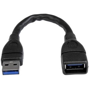 StarTech USB 3.0 A naar A  verlengkabel mannelijk / vrouwelijk - 15cm - zwart