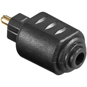 Optische Mini Toslink (v) - Toslink (m) Adapter - Verguld - Zwart