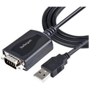 StarTech DB9 Male RS232 naar USB Converterkabel - COM retention - 1 meter - Zwart