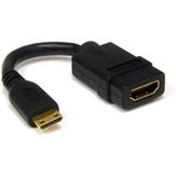 StarTech HDMI naar mini HDMI adapter - 0,12 meter - Zwart