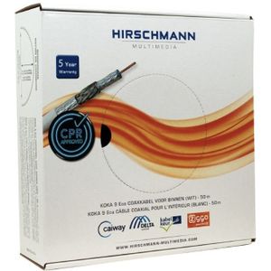 Hirschmann KOKA 9 Eca 4G/LTE proof coaxkabel in doos voor binnen / wit - 50 meter
