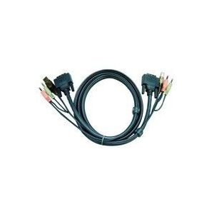 Aten 2L-7D03U DVI-D (Single-link)+USB+Audio KVM kabel 3m