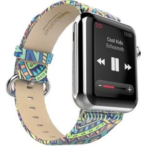 Hoco Kunstleren bandje - Geschikt voor Apple Watch Series 1/2/3 (42mm) - Bohemian stijl