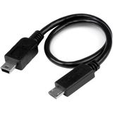 StarTech 20 cm USB OTG kabel - Micro USB naar Mini USB - M/M - USB OTG Adapter