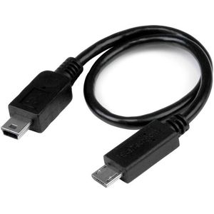 StarTech 20 cm USB OTG kabel - Micro USB naar Mini USB - M/M - USB OTG Adapter