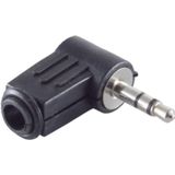 Haakse Soldeerbare 3,5mm Stereo Jack Connector (m) - Zwart