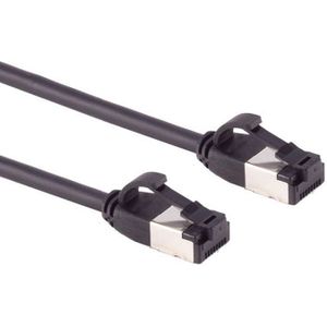 FTP CAT8.1 Slimline Gigabit Netwerkkabel - CU - 1 meter - Zwart