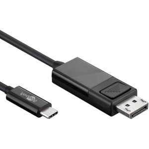 USB-C naar DisplayPort kabel - 4K 60Hz - 1,2 meter - Zwart