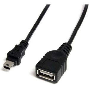 StarTech 30 cm mini USB 2.0-kabel - USB A naar mini B F/M