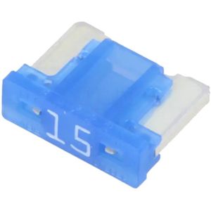 Mini Autozekering 15 Ampere Blauw Low Profile