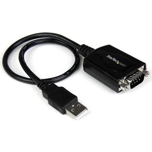 StarTech Korte USB naar RS232 Seriële DB9 Adapterkabel met COM-behoud