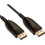 Actieve DisplayPort v1.4 Kabel - 8K 60Hz - Verguld - 10 meter - Zwart