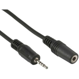 4-polige 3,5mm Jack (v) - 2,5mm (m) Adapterkabel - 3 meter - Zwart