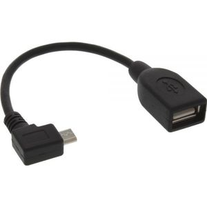 Haakse Micro USB OTG Host adapter 15cm