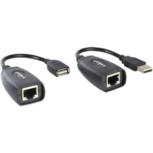 USB over UTP Verlenger - USB 1.1 - 12 Mbps - Tot 50 meter - Zwart