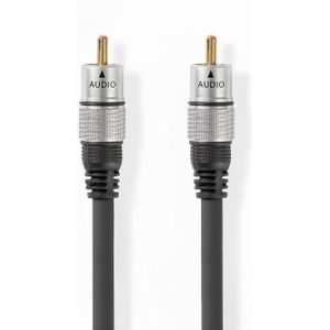 Digitale Coax Audiokabel - Verguld - 10 meter - Antraciet