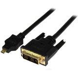 StarTech 2 m micro HDMI-naar-DVI-D-kabel - M/M