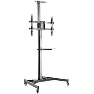 Verrijdbare standaard voor 37-70 inch schermen tot 50kg Zwart met Legplank en Quick Release