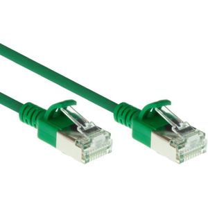 FTP CAT6A Slimline 10 Gigabit Netwerkkabel - CU - 0,25 meter - Groen