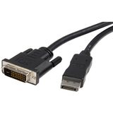 StarTech Displayport naar DVI-D kabel 3m Zwart