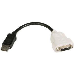 StarTech DVI-D naar DisplayPort adapterkabel 10cm Zwart