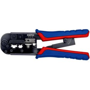 Knipex Krimptang - RJ11, RJ12 en RJ45 - Snijden en strippen - Rood/Blauw