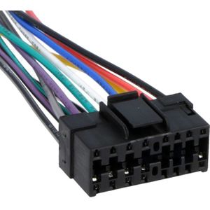ISO kabel voor JVC autoradio - Diverse KD paneelradio's - 16-pins - Open einde