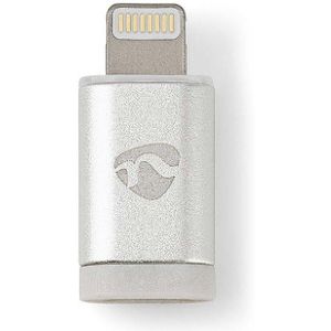 USB Micro B vrouwelijk - Apple Lightning mannelijk adapter Wit