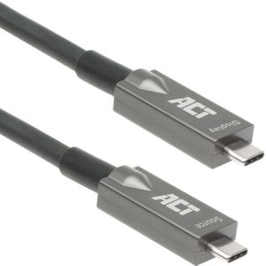 ACT Actieve USB-C Kabel - USB 3.2 Gen 2 - AOC - PD 60W - 10 meter - Zwart
