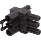 Wieland GST18-3® Splitter - T-splitsing - 1x GST18-3® (m) naar 2x GST18-3® (v) - Zwart