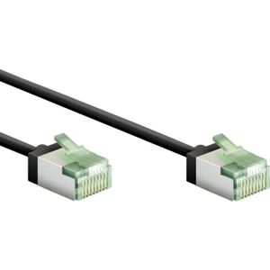 FTP CAT8.1 Slimline 40 Gigabit Netwerkkabel - CU - Ultraflex - 0,15 meter - Zwart