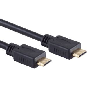 Mini HDMI 1.4 Kabel - 4K 30Hz - Verguld - 5 meter - Zwart
