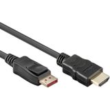 DisplayPort v1.4 naar HDMI Kabel - 4K 60Hz - 2 meter - Zwart