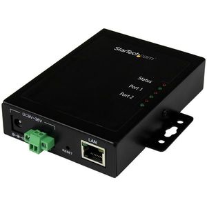 StarTech 2 Poorts Serieel naar IP Ethernet apparaatserver - RS232 - metaal en monteerbaar
