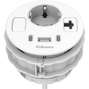 Power Spot XL - 1x Schuko - 1x USB-A, 2x USB-C, 1x kabeldoorvoer - 80mm - 1,7 meter eGST (m) - Wit