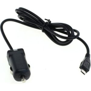 Micro USB-B Autolader - 5V - 2,4A - 12W - 1,1 meter - Zwart