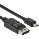 Mini DisplayPort naar DisplayPort Kabel - 4K 60Hz - 2 meter - Zwart