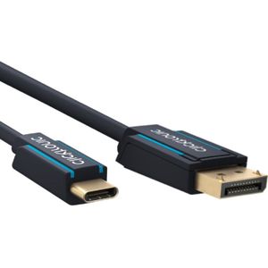 Clicktronic USB-C naar DisplayPort kabel - 4K 60Hz - 1 meter - Zwart