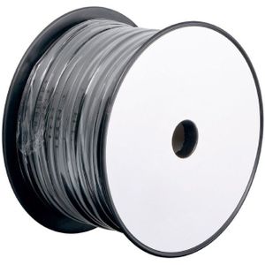 CU - Telefoonkabel - Plat - Zwart - 6-aderig - 100 meter