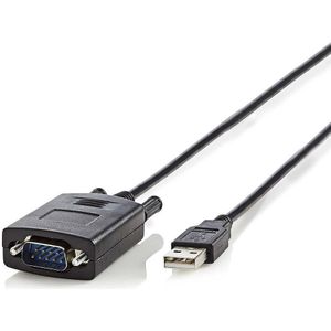 Omvormer USB A Male - RS232 Zwart