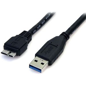 StarTech 50 cm zwarte SuperSpeed USB 3.0-kabel A naar micro B - M/M