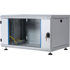 19" Wandbehuizing - 12U - 400mm diep - Voorgemonteerd - Grijs