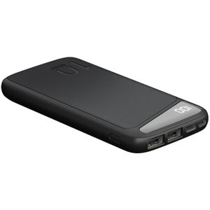 Slimline Power Bank - 10.000mAh - 10,5W - 2x USB-A - Zwart