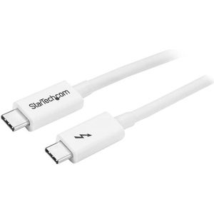 StarTech Thunderbolt 3 USB-C kabel - 20Gbps - Thunderbolt, USB en DisplayPort  compatibel - 1m - wit