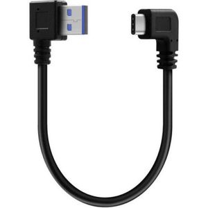 USB A haaks rechts naar USB C kabel haaks 0,30 meter - USB 3.0